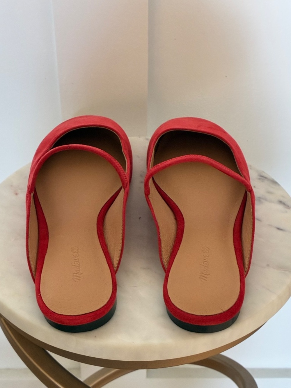 Madewell Greta mules in red suede - Picture 3 of 7